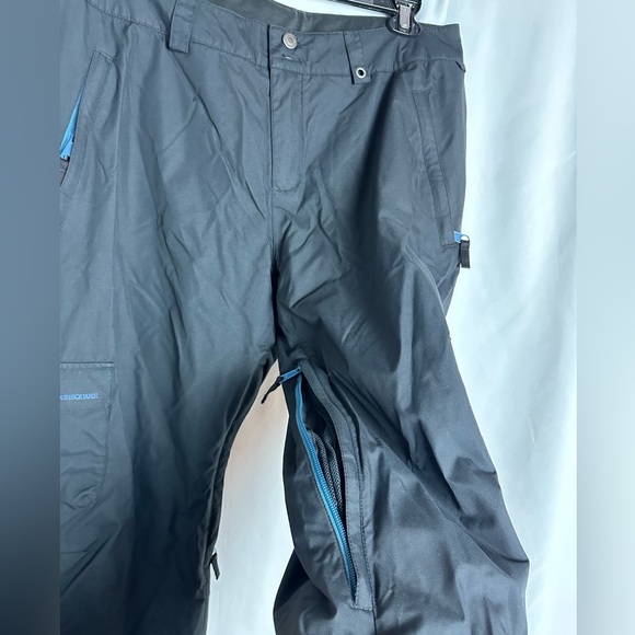 Foursquare Active Snow Sport Pants Size XL Black Vented Thighs 6 Pockets - Picture 5 of 15